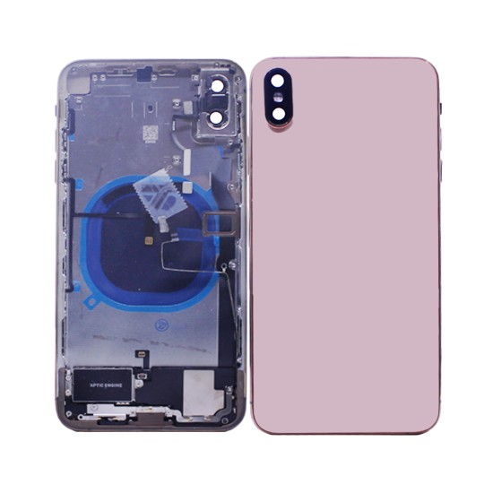 Tampa Traseira com Frame+Flex+Vibrator Apple iPhone XS Max Dourado Tampa Traseira com Frame+Flex+Vibrator Apple iPhone XS Max Dourado